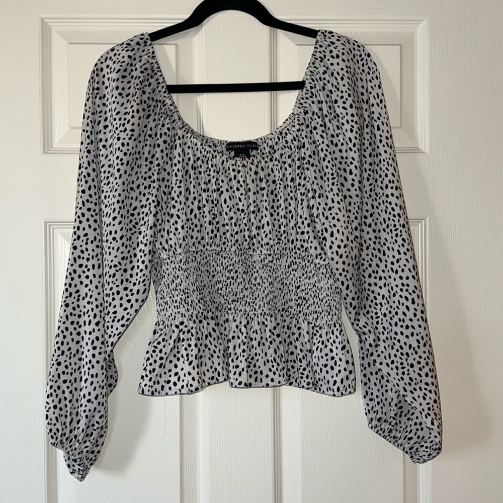 Sincerely Jules Flowy & Smocked Top